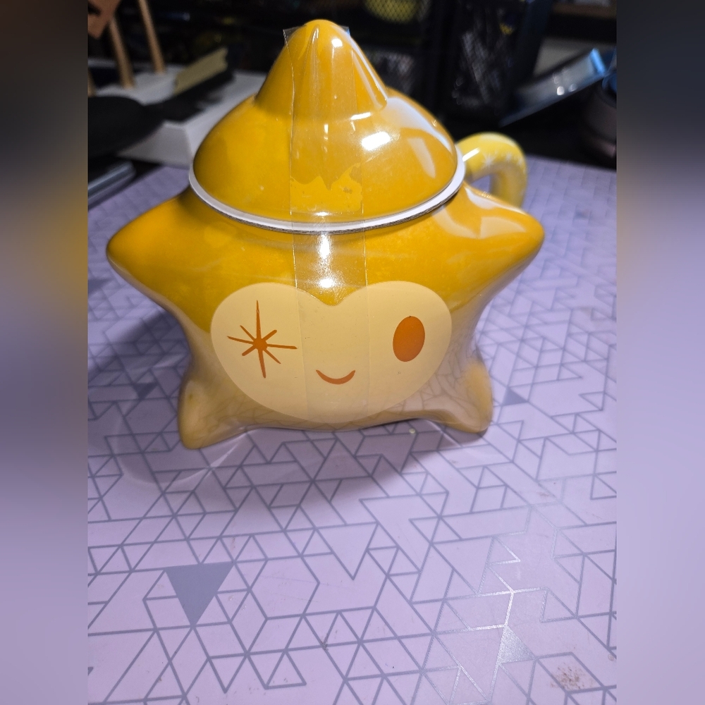 Wish, Star-Shaped Yellow Ceramic Teapot